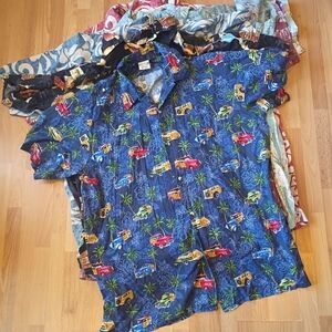 Go Barefoot Hawaiian T-Shirt Lot 2XL Tall. Lot Of 7.